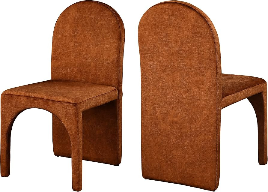 Meridian Furniture 803Cognac-SC Summer Collection Modern | Contemporary Velvet Upholstered Dining... | Amazon (US)