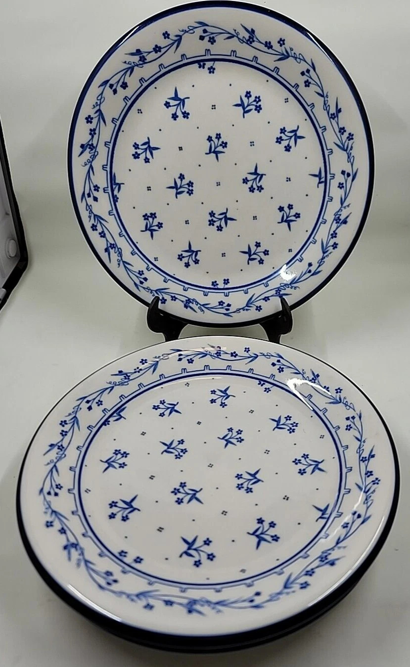 Set of Four (4) Sango Provence Bouquet Blue 260 Salad Plates 7.75” Japan  | eBay | eBay US