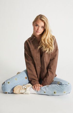 PacSun Brown Oversized Shacket | PacSun