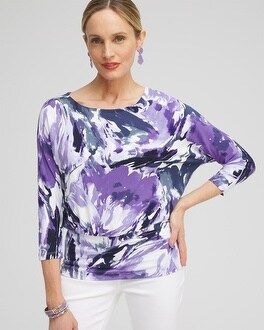 Touch of Cool™ Abstract Banded Hem Top | Chico's