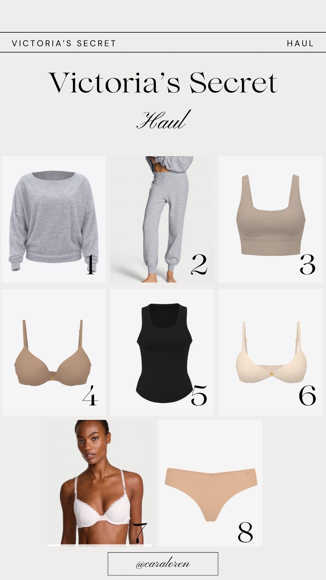 Everything from today’s @victoriassecret haul! These are the perfect bras and the set is soo soft! #VSpartner
