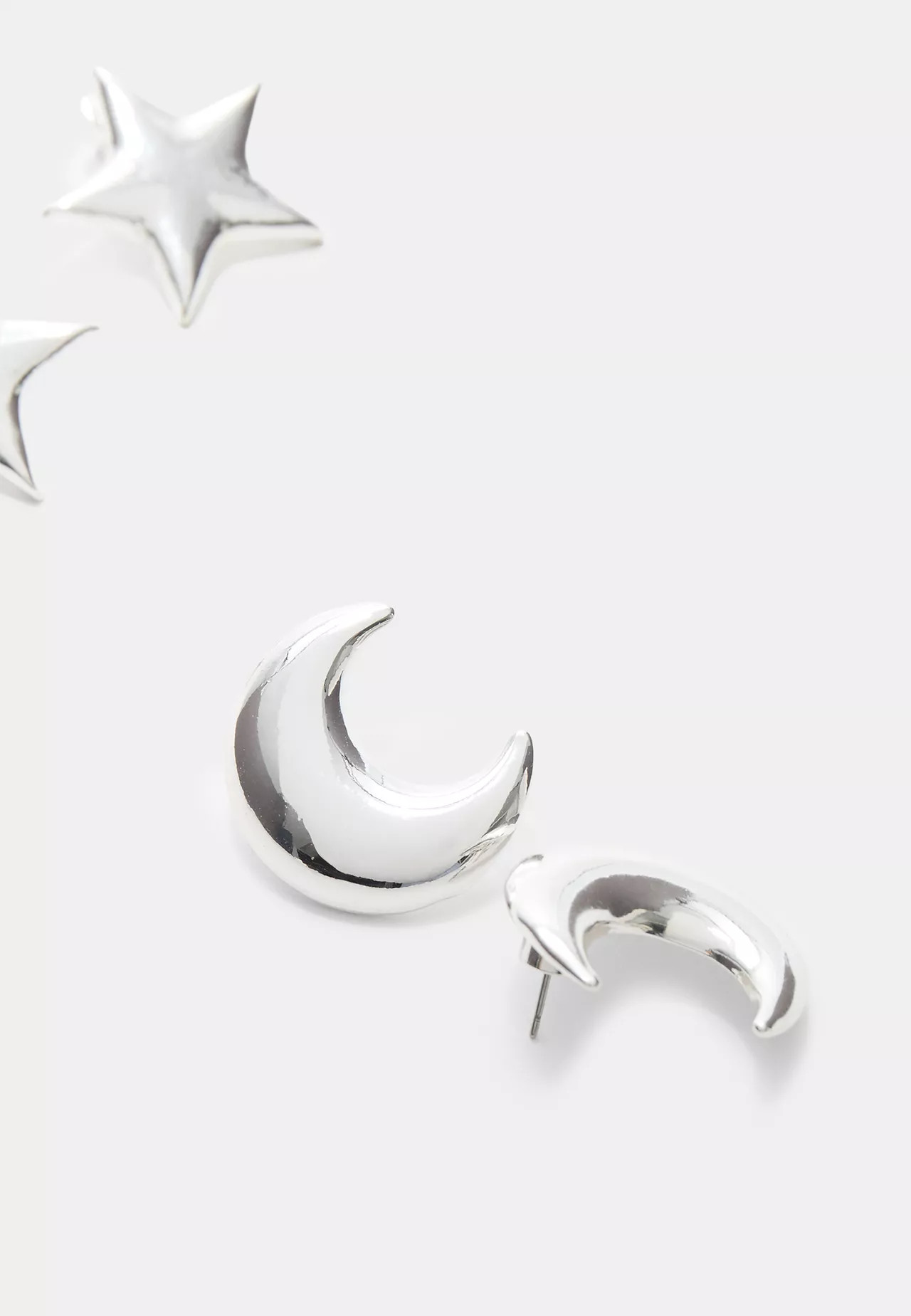 Set of 2 pairs of moon and star earrings | Stradivarius (UK)