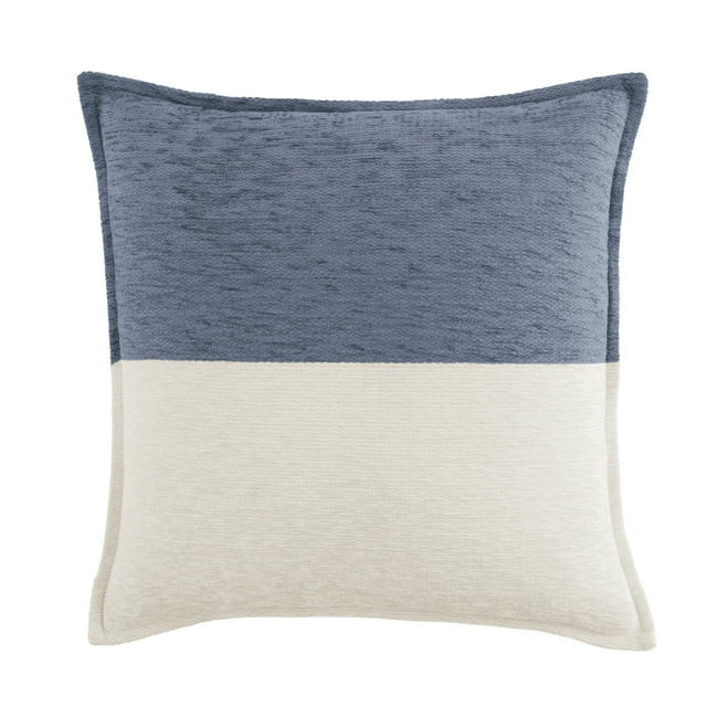 Mainstays 18" x 18" Two-Toned Washed Indigo Polyester Cotton Square Decorative Throw Pillow | Walmart (US)