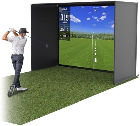 GoSports Golf Simulator Enclosure Nets - Choose 10 x 8 ft, 12 x 9 ft, or 14 x 8 ft - Complete Set... | Amazon (US)