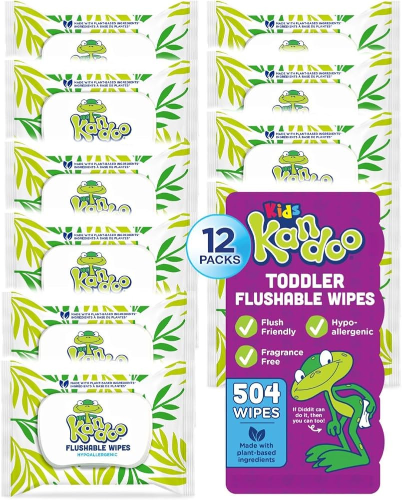 Flushable Wipes for Baby and Kids by Kandoo, Sensitive and Unscented Formula, Hypoallergenic Pott... | Amazon (US)