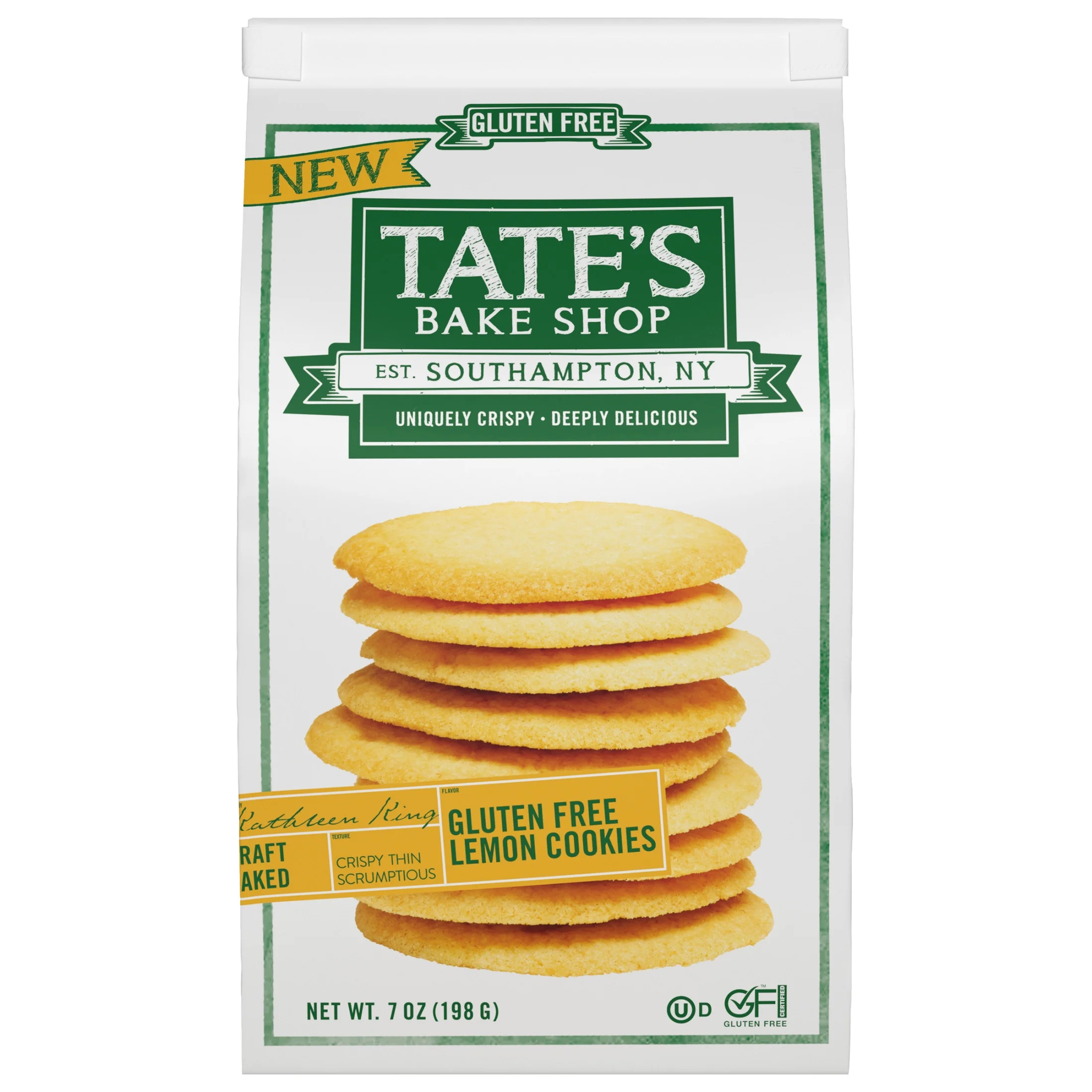 Tate's Bake Shop Gluten Free Lemon Cookies, Gluten Free Cookies, 7 oz | Walmart (US)