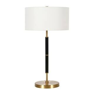 Meyer&Cross Simone 25 in. Brass and Black Table Lamp TL0322 - The Home Depot | The Home Depot