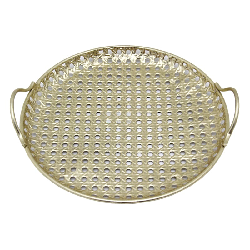 Gold Hammered Metal Tray, 18.5" | At Home