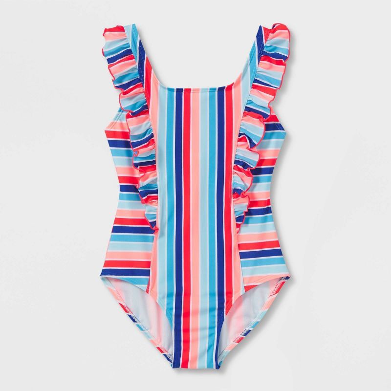 Toddler Girls' Americana Striped One Piece Swimsuit - Cat & Jack™ | Target