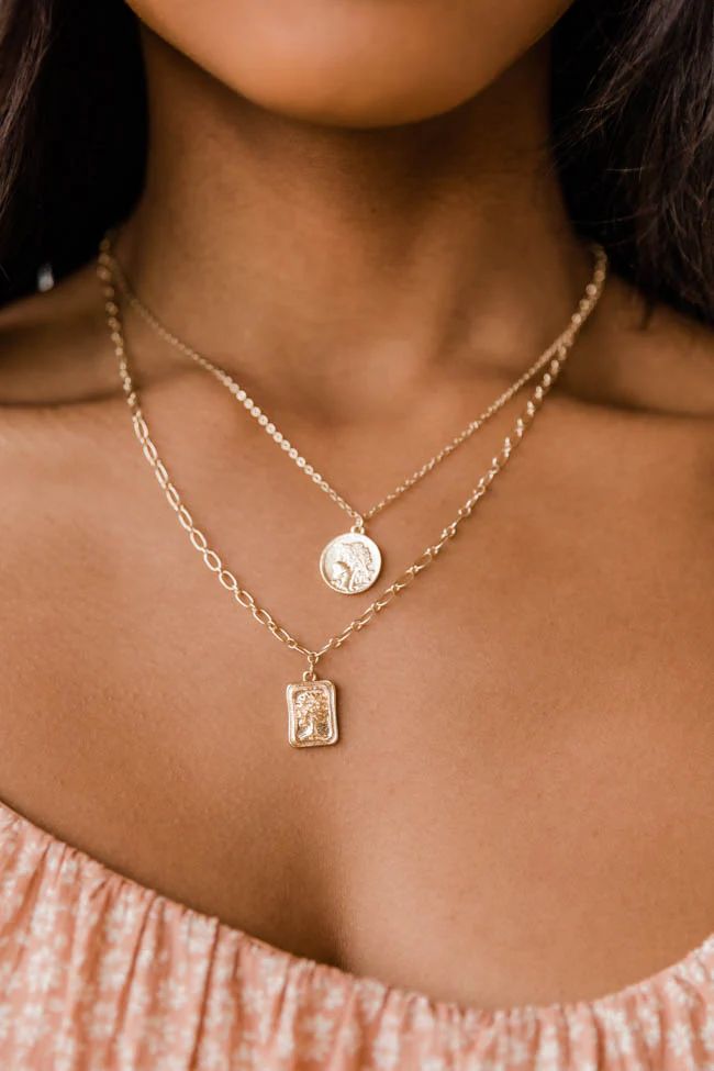 Priceless Memories Gold Layered Necklace | The Pink Lily Boutique