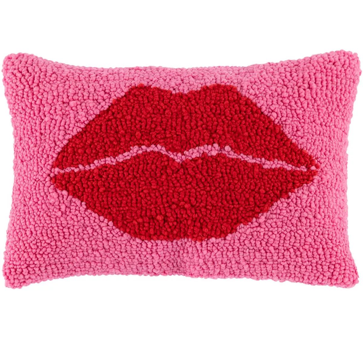 Shiraleah Pink and Red Lips Pillow | Target