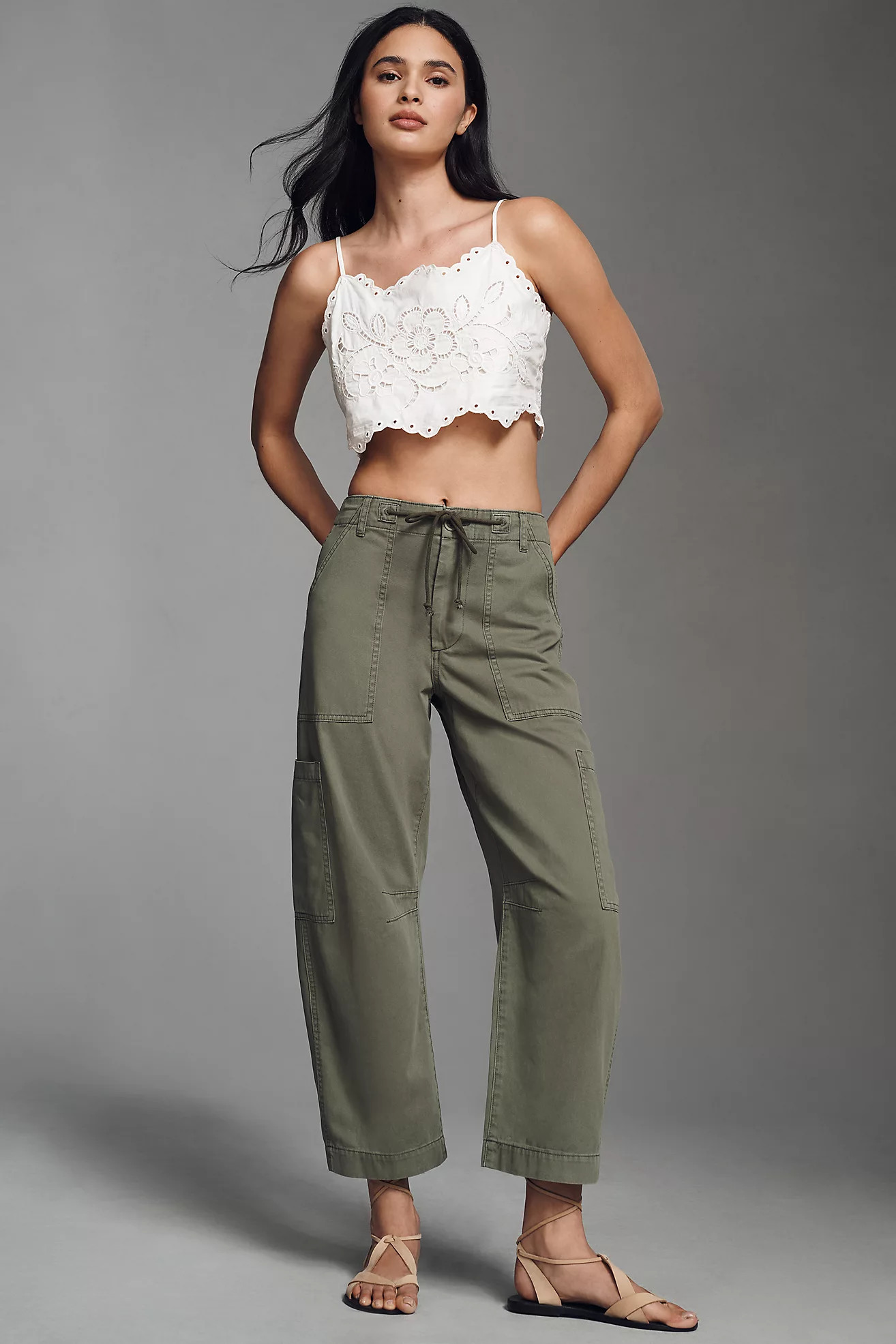Sabrina 100% Cotton Curved Utility Pants | Anthropologie (US)