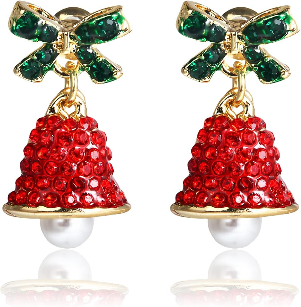 Christmas Red White Green Earrings Gift Holiday Earrings for Women | Amazon (US)