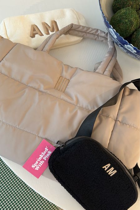 Monogram neutral bags, so perfect for traveling!! Use code AMY10 🤍 #travelbag #beltbag #monogrambag 

#LTKitbag #LTKtravel #LTKfindsunder50