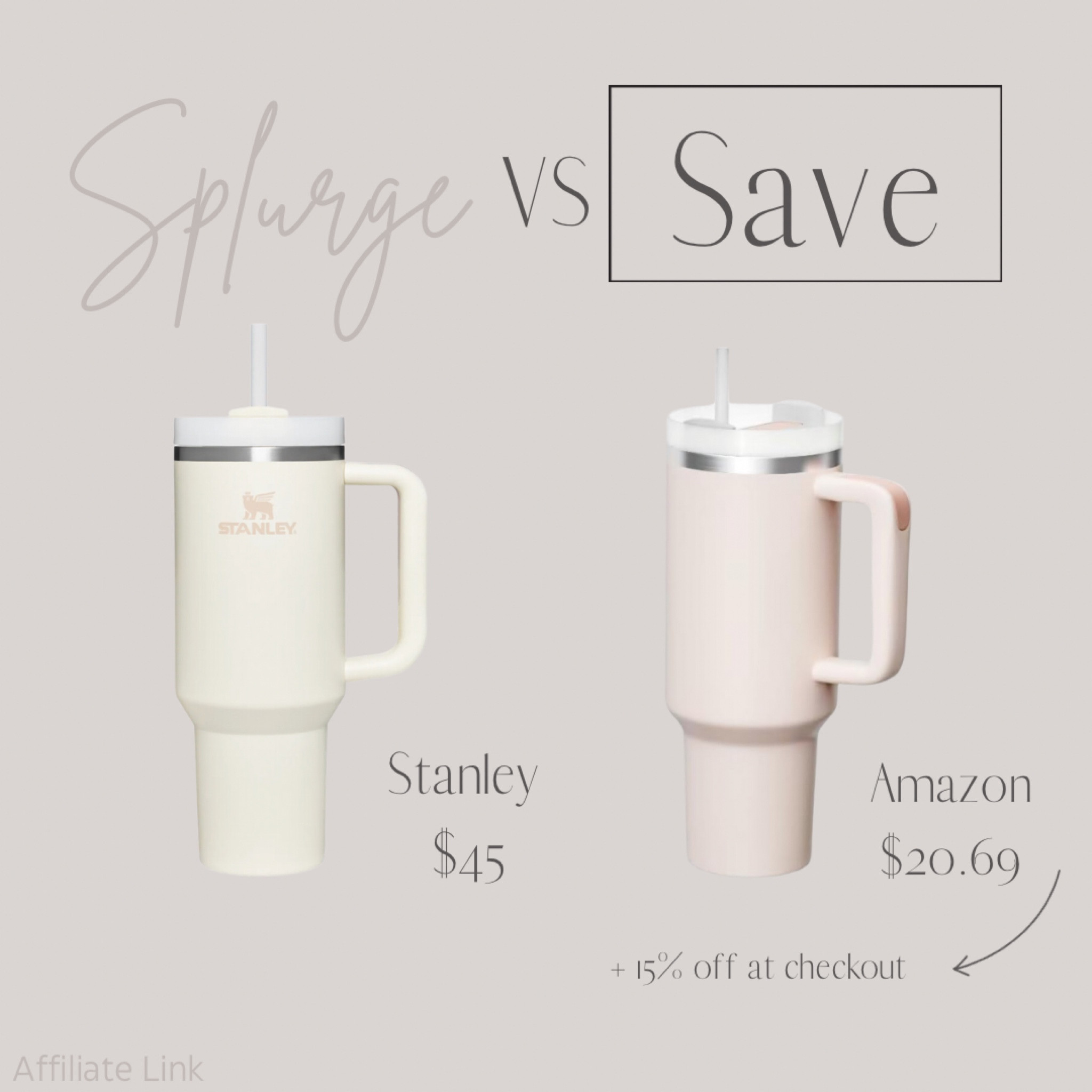 Splurge vs Save! 



Stanley tumbler | 40 oz tumbler | travel mug 


#stanley #amazon 