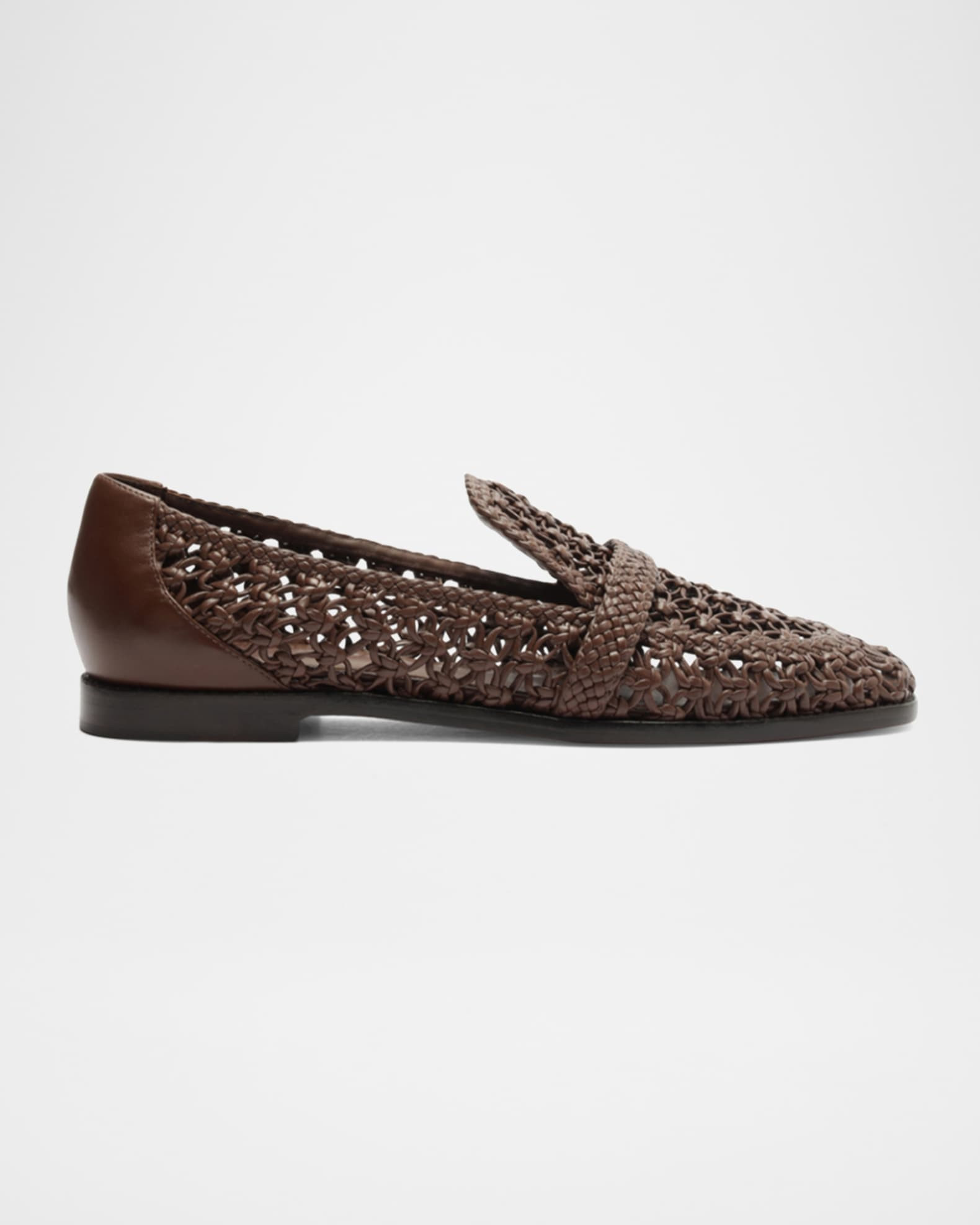 Jane Woven Leather Loafers | Neiman Marcus