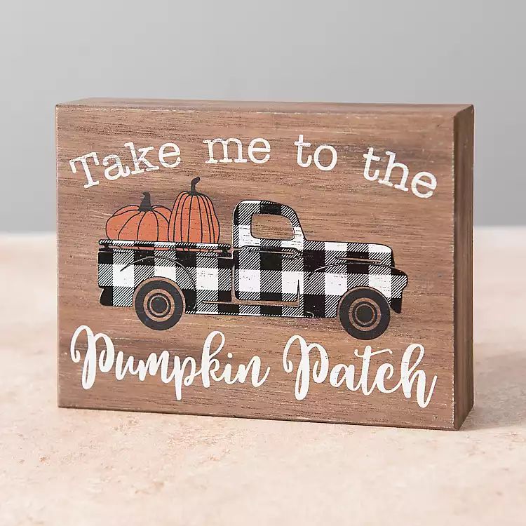 Pumpkin Patch and Truck Word Block | Kirkland's Home