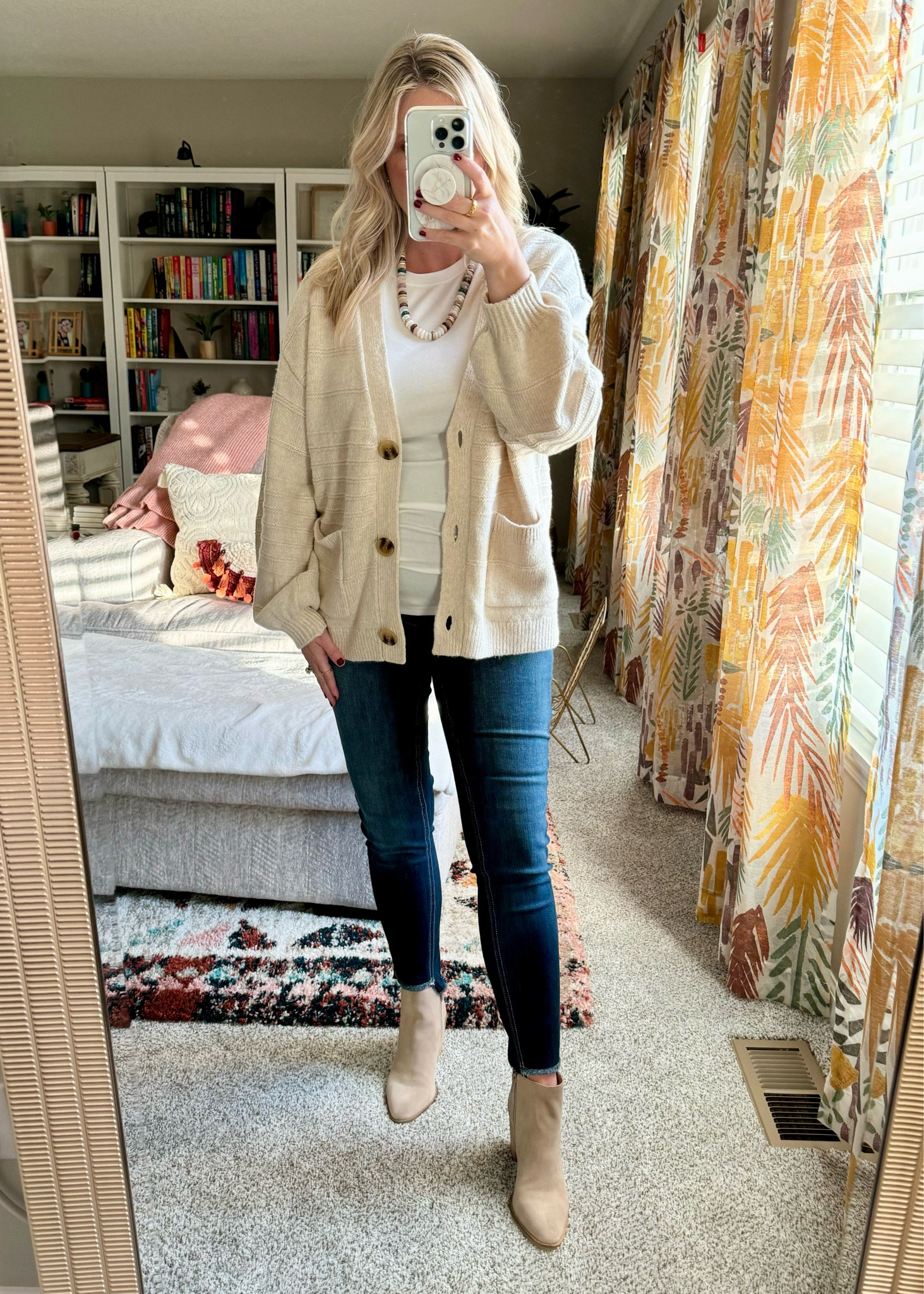 Casual fall OOTD // BP sweater from Nordstrom super comfy and perfectly oversized! Maternity jeans and tee. 

#LTKBump #LTKOver40 #LTKMidsize