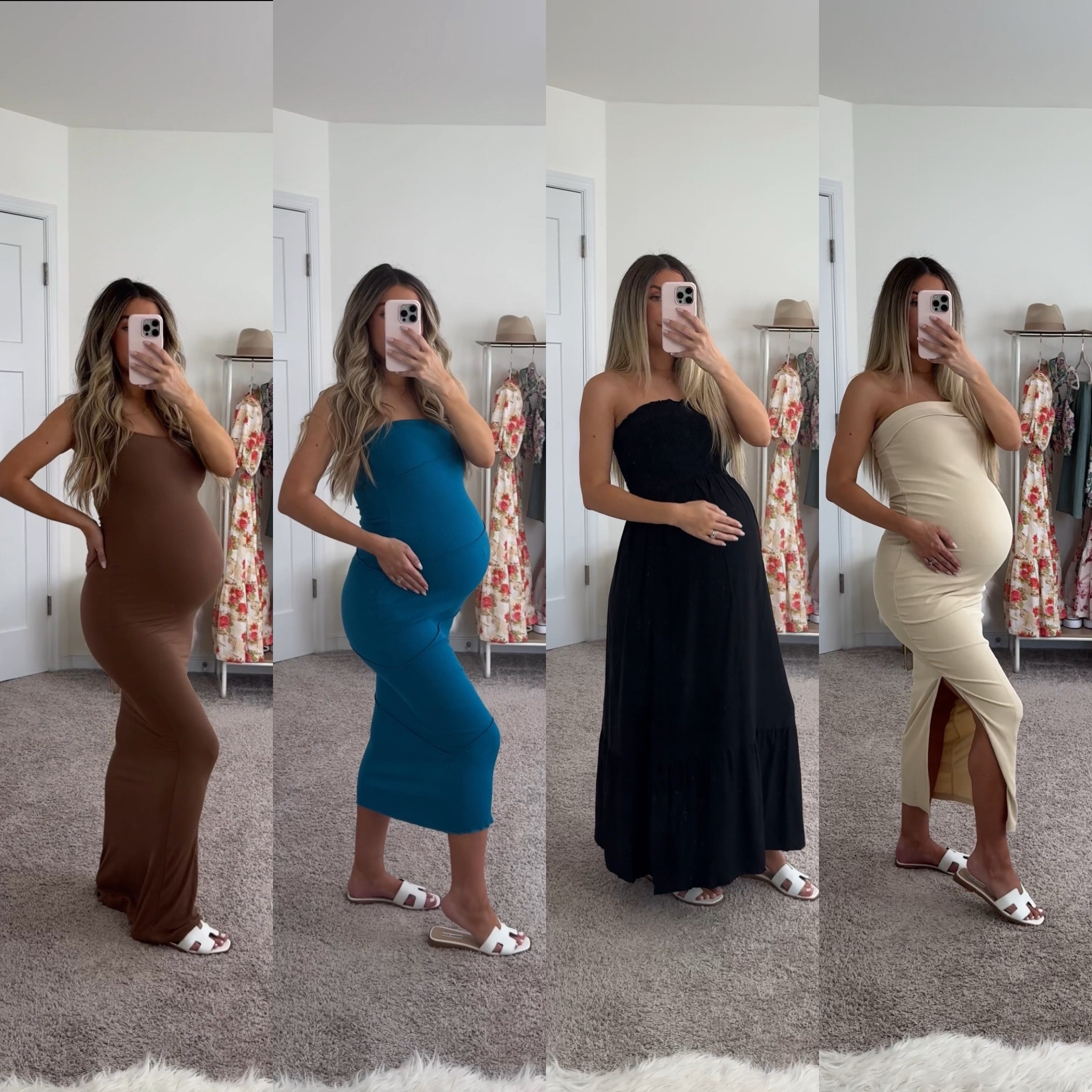 bump friendly summer dresses! All non maternity and I’m wearing a size small, except for the brown dress which is a xs 

#LTKStyleTip #LTKFindsUnder50 #LTKBump