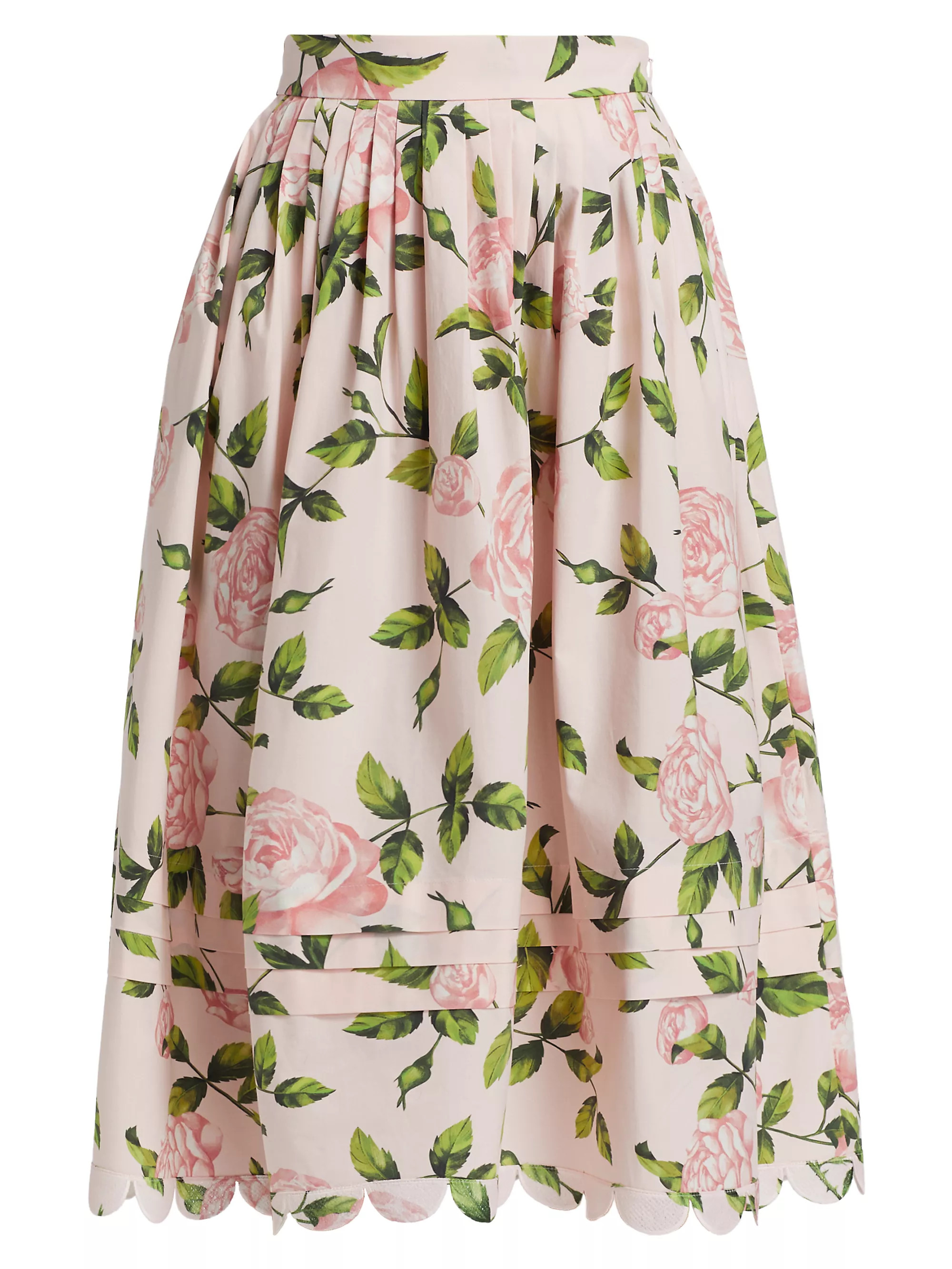 English Roses Scalloped Midi-Skirt | Saks Fifth Avenue