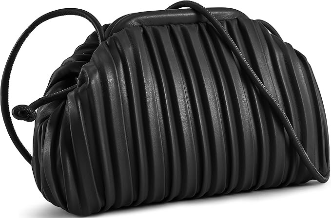 NIUEIMEE ZHOU Ruched Dumpling Bag for Women PU Leather Cloud Handbag Clutch Purse Retro Shoulder ... | Amazon (US)