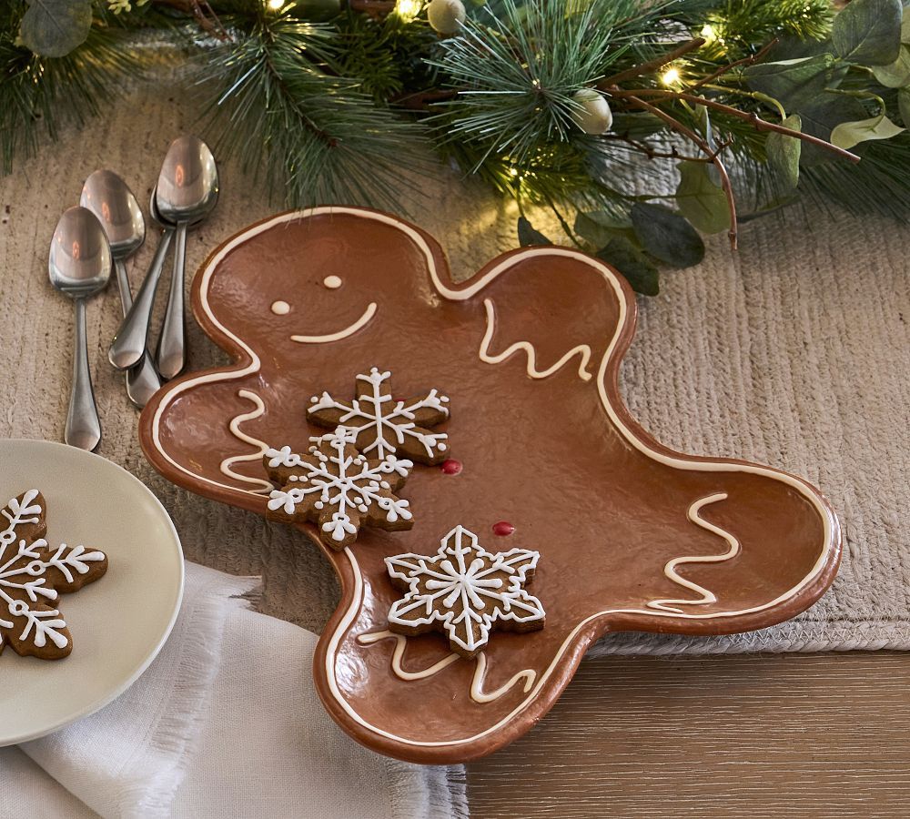 Gingerbread Mr. Spice Cookie Platter | Pottery Barn (US)