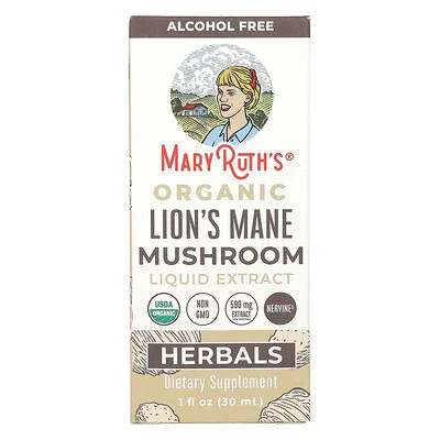 MaryRuth's, Organic Lion's Mane Mushroom Liquid Extract, Alcohol Free, 1 fl oz (30 ml) | iHerb