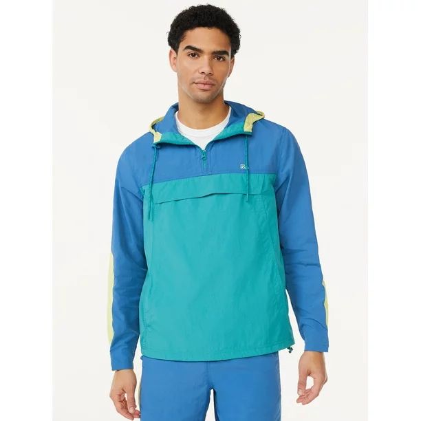 Free Assembly Men's Colorblocked Nylon Anorak Jacket | Walmart (US)