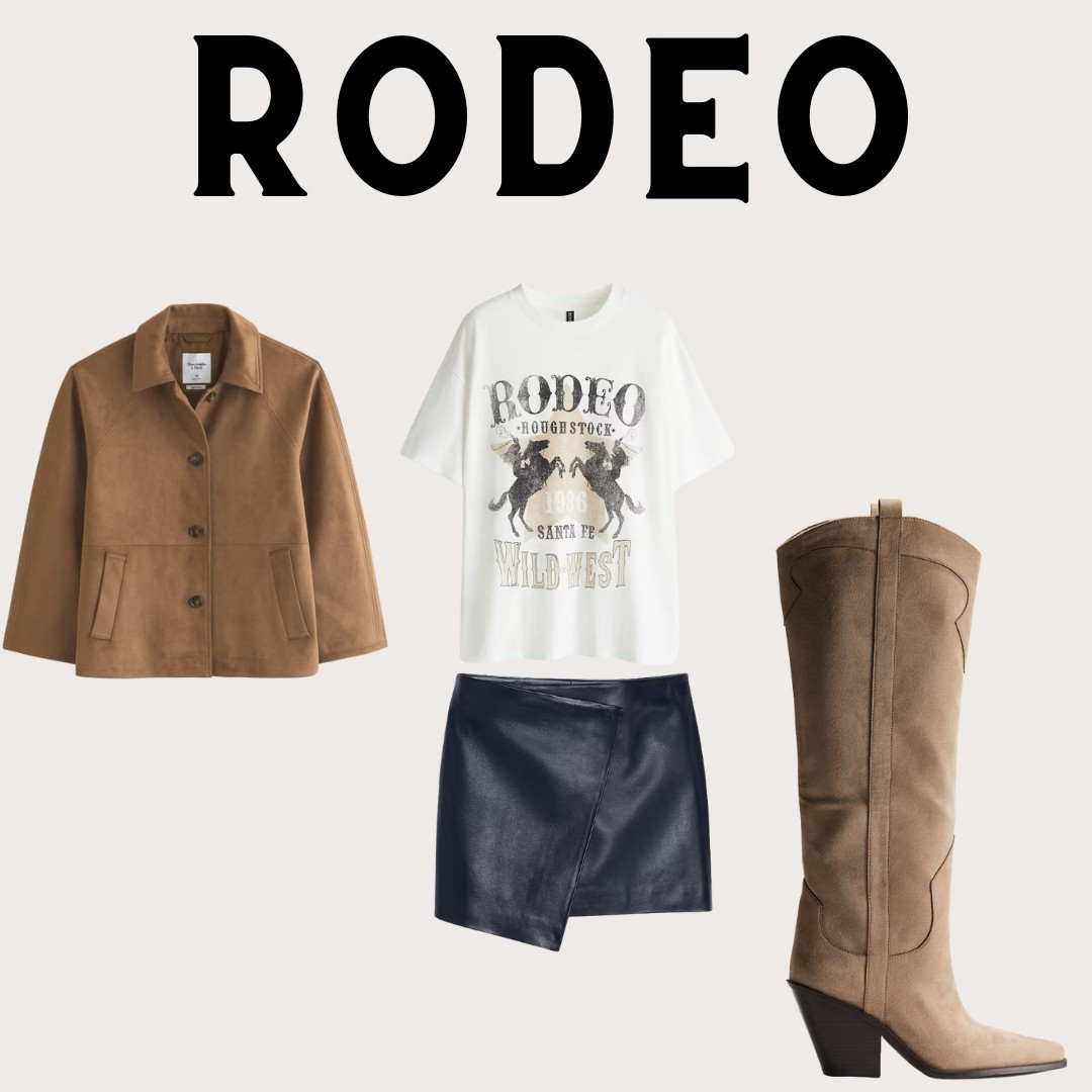 Rodeo. Leather skirt. Western boots.

#LTKStyleTip #LTKShoeCrush #LTKFindsUnder100