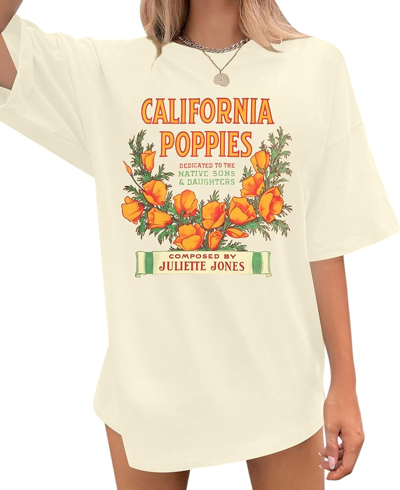 Graphic Tees Women Oversized T-Shirts: Summer Hawaiian Beach Tops Shirts Hawaii Tropical Beachy S... | Amazon (US)