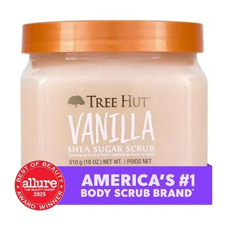Tree Hut Vanilla Shea Butter Sugar Body Scrub, 18 oz | Walmart (US)