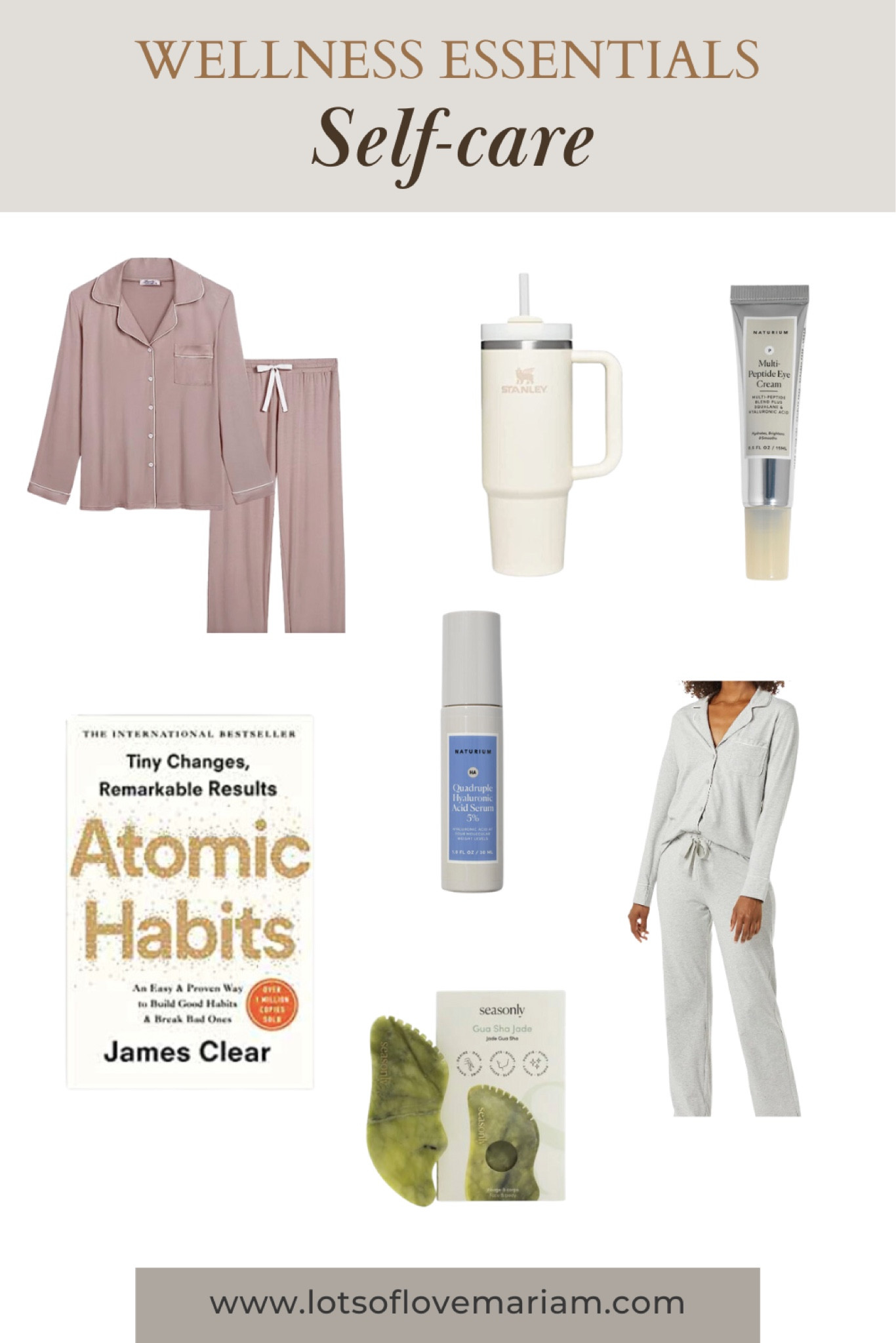 Self care essentials 💗 home pampering, self care, skincare, Stanley cup, water bottle with straw, comfy pjs, grey pyjama set, gua sha 

#LTKbeauty #LTKSeasonal #LTKxPrimeDay
