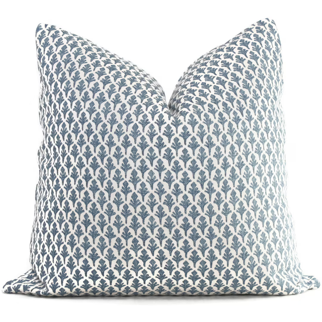 Ponce Blueridge Decorative Pillow Cover, Throw Pillow, Accent Pillow, Pillow Sham Lacefield Texti... | Etsy (US)