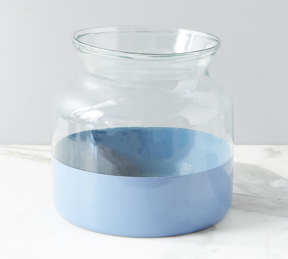 Color Block Glass Mason Jar Vase Collection | Pottery Barn (US)