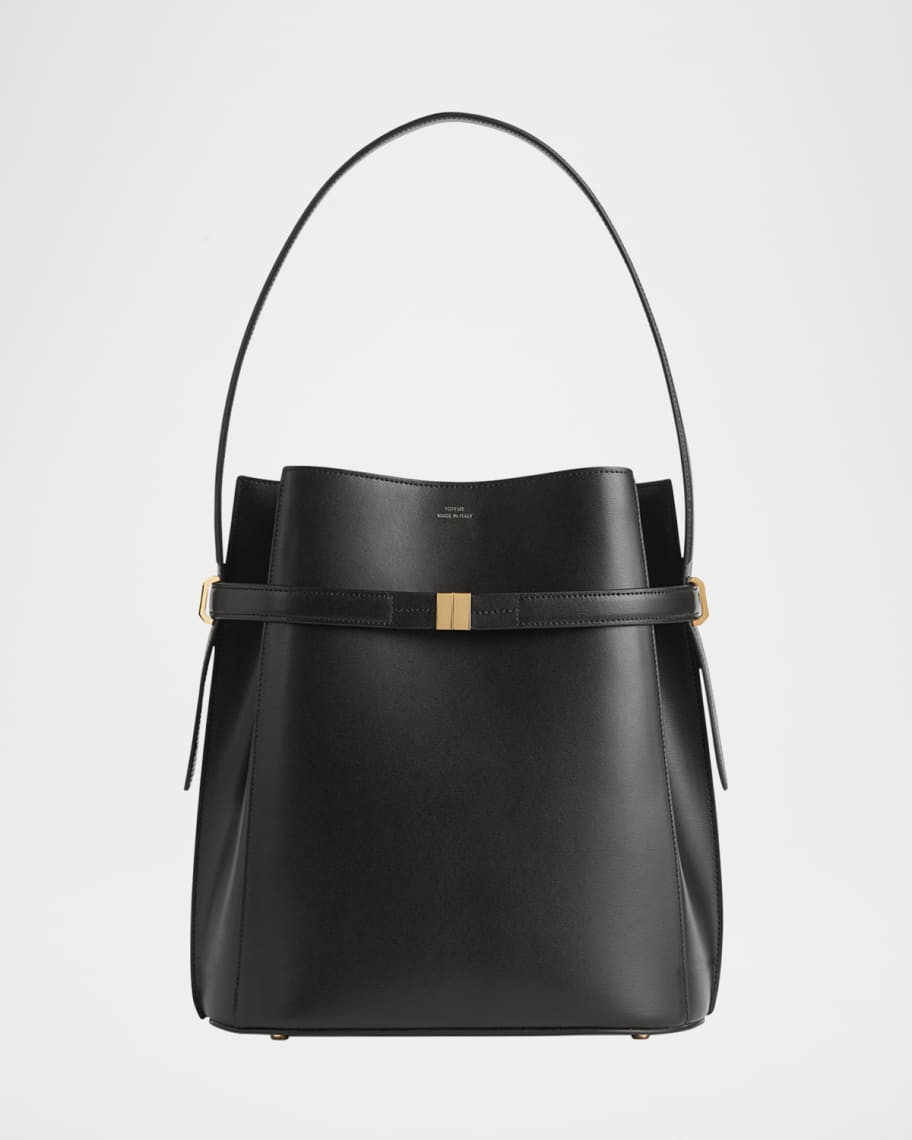Belted Napa Leather Bucket Bag | Neiman Marcus