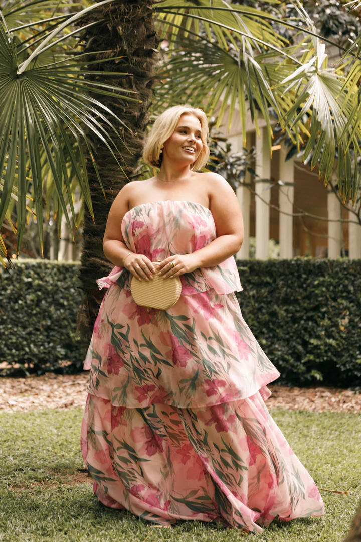 Bloom Strapless Maxi Dress - Pink Floral | Petal & Pup (US)