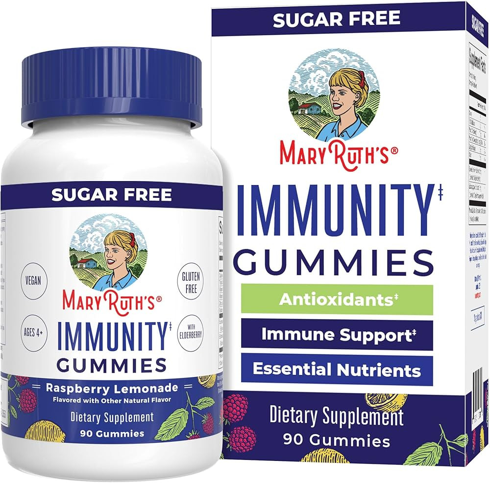 MaryRuth Organics Sugar Free Immunity Gummies | Powerful Blend | Elderberry Vitamin C & Zinc | Vi... | Amazon (US)