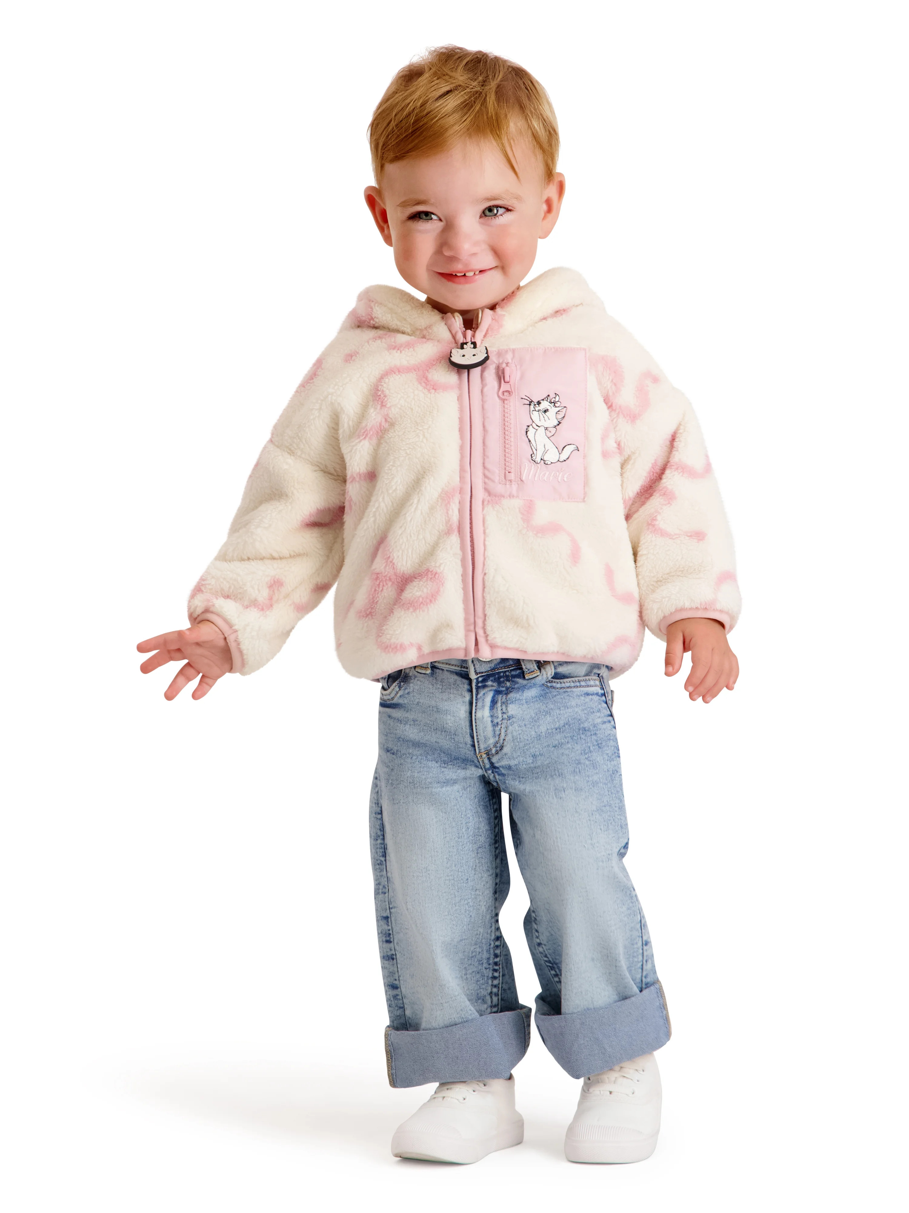 Marie Toddler Girls Sherpa Jacket, Sizes 12 Months - 5T | Walmart (US)