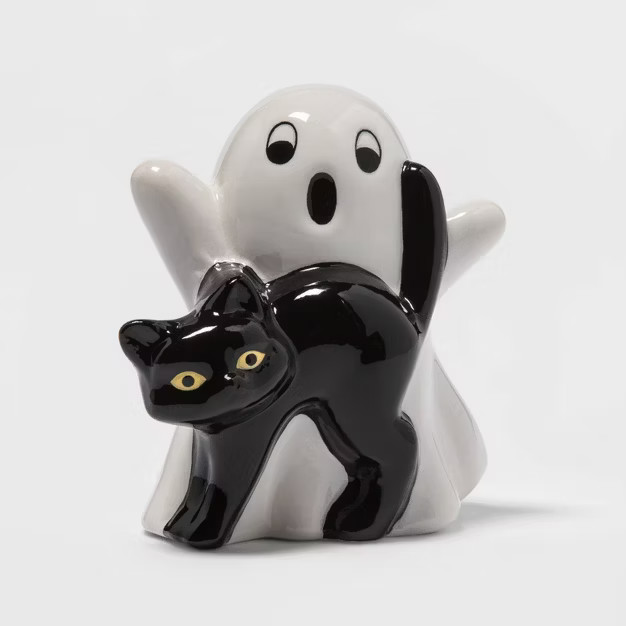Ceramic Ghost and Cat Halloween Decorative Figurine - Hyde & EEK! Boutique™ | Target