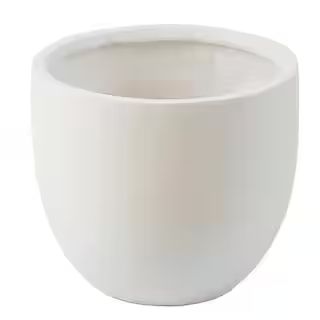 This item: Large Round White Fiberclay Planter | The Home Depot