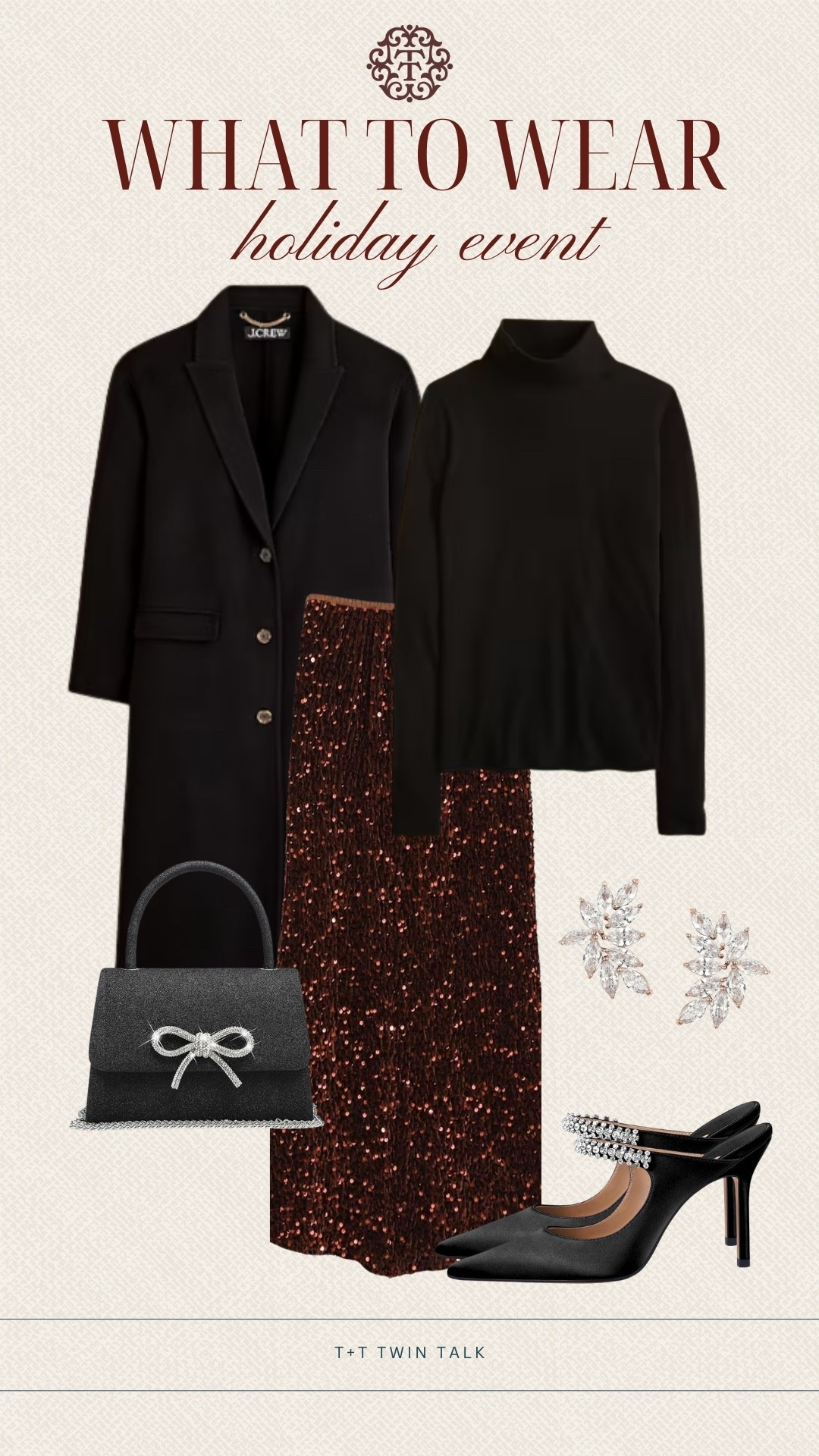 T+T, what to wear to a holiday event. We are loving this sparkly skirt from Amazon! We would pair it with a black J.Crew turtleneck & coat to stay warm. Accessorize with sparkly earrings, black heels, and a cute purse to complete the look. 

#LTKOver40 #LTKSeasonal #LTKHoliday