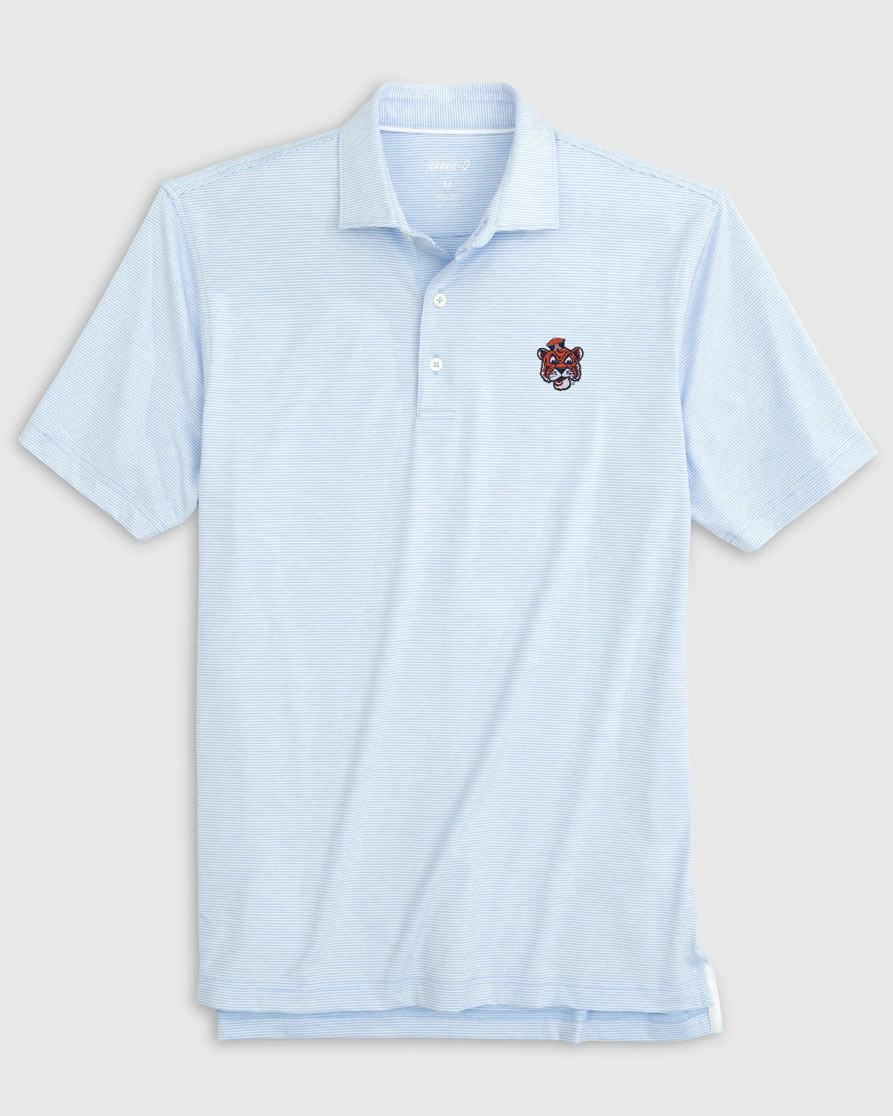 Auburn Lyndon Striped Jersey Performance Polo - Vault Logo | johnnie O
