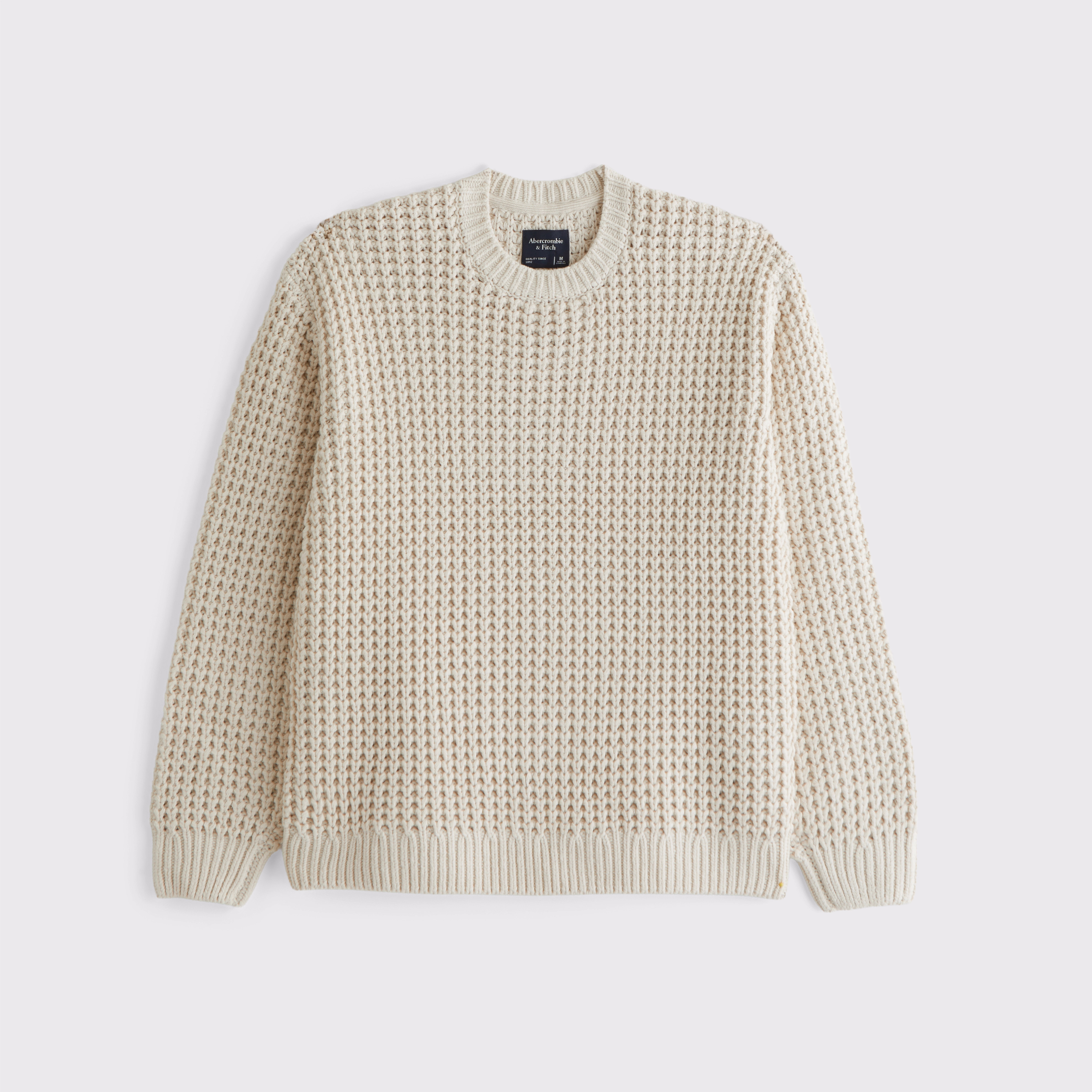 Chunky Waffle Crew Sweater | Abercrombie & Fitch (US)