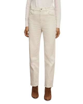 Veronica Beard Leah Mid Rise Straight Jeans in Ecru | Bloomingdale's (US)