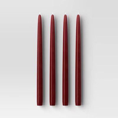 4pk Taper Candle Set Red - Threshold™ | Target