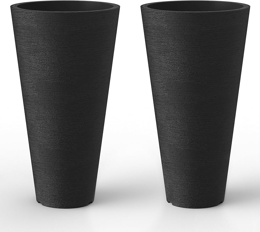 Kante Tall Round Planter Set of 2, 23" H Large Decorative Planter Pots for Outdoor Indoor Garden ... | Amazon (US)