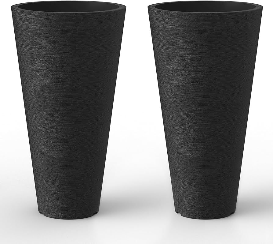 Kante Tall Round Planter Set of 2, 23" H Large Decorative Planter Pots for Outdoor Indoor Garden ... | Amazon (US)