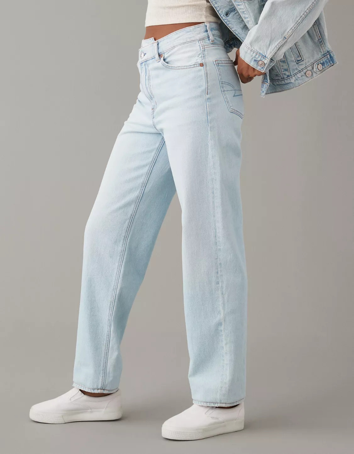 AE Strigid Highest Waist Baggy Straight Jean | American Eagle Outfitters (US & CA)