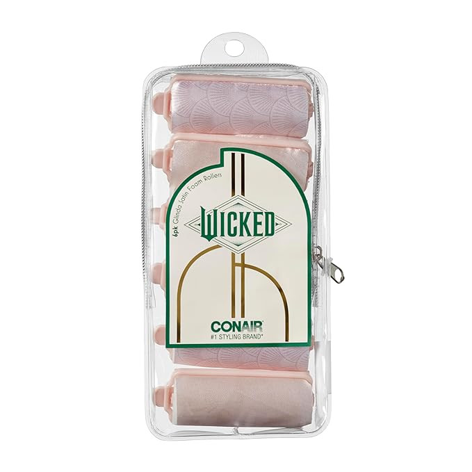 Wicked Glinda 6PK Satin Rollers - hair rollers - foam rollers - heatless hair curlers - Scunci by... | Amazon (US)