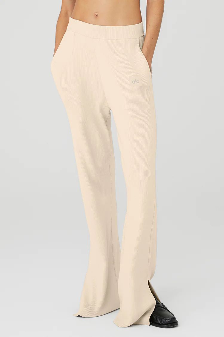 Knit High-Waist Salana Wide Leg Pant | Alo Yoga